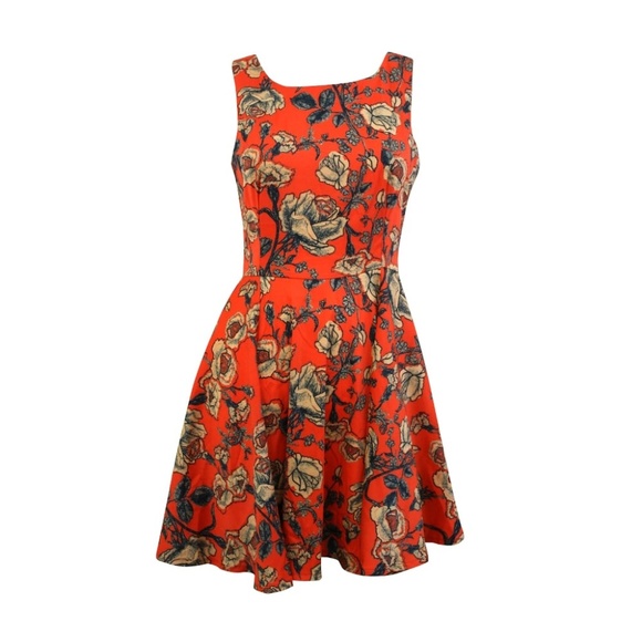 MINKPINK Dresses & Skirts - MinkPink Orange Floral Sleeveless Rachel Dress